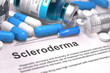 Scleroderma Diagnosis. Medical Concept. Composition of