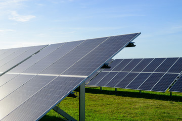 Wall Mural - solar panel produces green, environmentally friendly energy from