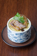 © heinteh - japanese cuisine. steamed egg on the background