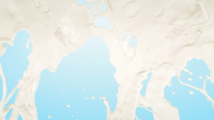 Wall Mural - Milk Splash. Slow motion.With mask.