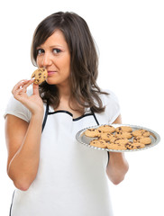 Canvas Print - Young woman with homemade cookies