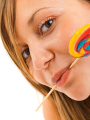 Sticker - Girl with a lollipop