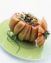 Wall Mural - Beefsteak tomato with anchovy stuffing