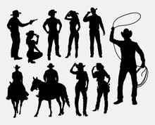 Cowboy And Cowgirl Silhouettes