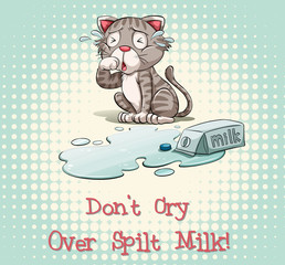 Poster - Don't cry over spilt milk