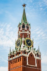 Wall Mural - Spasskaya tower of Kremlin on Red Square in Moscow