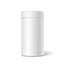 White Tin Box Packaging Container  For Tea Or Coffee Isolated