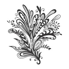 Black and White Vector Ornament