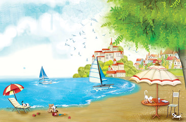 Wall Mural - Illustration of beautiful nature