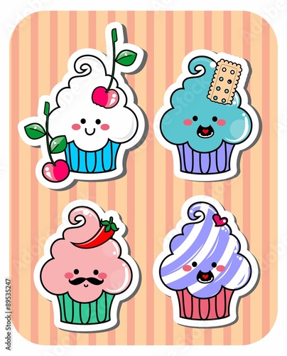 desenho cupcake adesivos set doces cupcake buy this stock