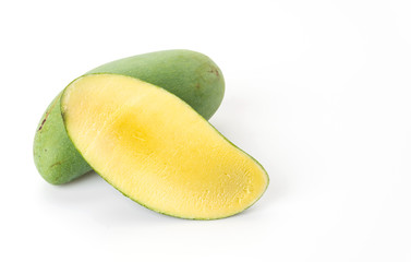 fresh mango on white background