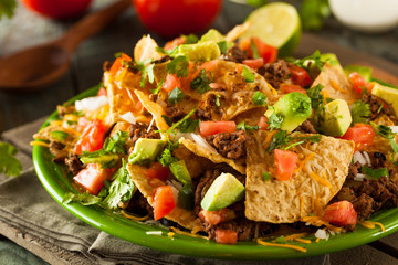 Loaded Beef and Cheese Nachos