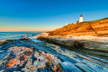 Wall Mural - Pemaquid Point Lighthouse in Maine, USA.