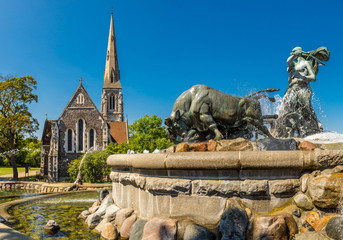 Wall Mural - The Gefion fountain in Copenhagen