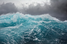 Sea Wave In The Atlantic Ocean During Storm