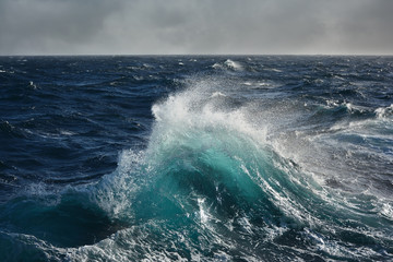 Fototapete - sea wave in the atlantic ocean during storm