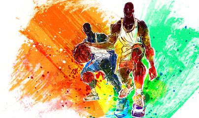 Fotoroleta sport koszykówka mężczyzna ruch