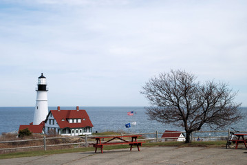 Poster - Headlight View / Headlight Lighthouse in South Portland, Main