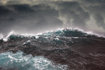 Fototapete - ocean wave during storm in the atlantic ocean