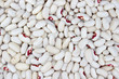 White haricot beans background