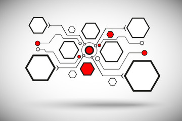 Wall Mural - Cell lines are connected