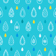 Seamless pattern with raindrops. Perfect for wallpapers, pattern