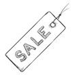 Vector Single Sketch Sale Tag