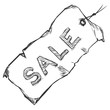 Vector Single Sketch Sale Tag
