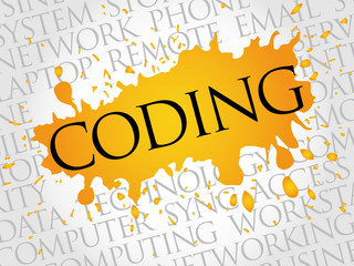 coding word cloud concept