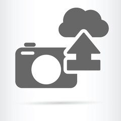 Wall Mural - digital camera cloud image storage icon