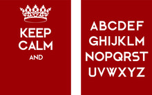 Keep Calm Empty Poster Red