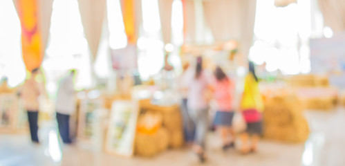 Wall Mural - blurred image of shopping mall and people