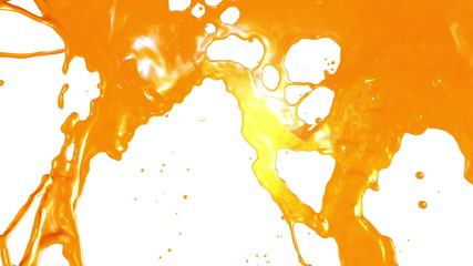 Wall Mural - Fresh Orange Juice flow. Super Slow motion.