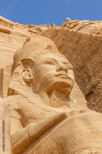 Naklejka na drzwi detail colossus Abu Simbel