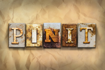 Canvas Print - Pin It Concept Rusted Metal Type