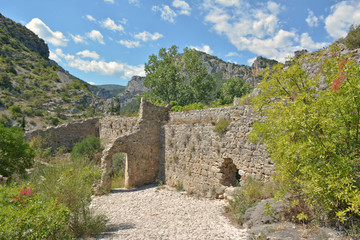 Wall Mural - ruine du château à saint guilhem le désert