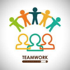 Wall Mural - Teamwork design 