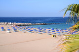 Fototapeta Fototapety z morzem do Twojej sypialni - Przepiękna plaża De Las Vistas w Los Cristianos na Teneryfie