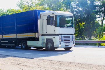 truck goes on the highway