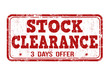 Stock clearance stamp