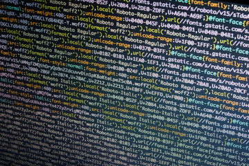 programming code on computer screen