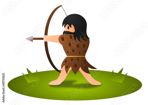 弓を構える縄文人 Adobe Stock でこのストックイラストを購入して 類似のイラストをさらに検索 Adobe Stock