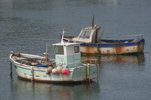 Two Old Fishing Boats In "Le Relais Du Vieux Port"..