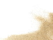 Leinwandbild Motiv pile desert sand isolated on white background