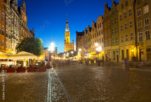 Naklejka - mata magnetyczna na lodówkę Gdańsk rynek starego miasta