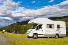 Mobile Home At Campsite
