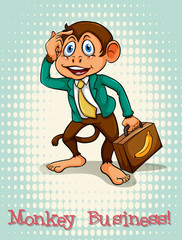 Poster - English idiom monkey business