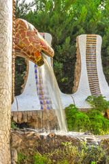 Wall Mural - snake fountain Barcelona Gaudi