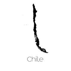 Wall Mural - Country Shape isolated on background of the country of Chile