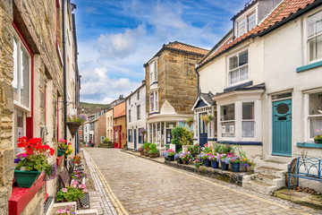 the coastal town of staithes on the north east yorkshire coast in england